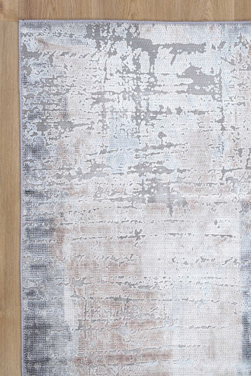 Elegant and practical, the Abstract Twilight Ash Rug adds a touch of sophistication to any room while being easy to clean and maintain.