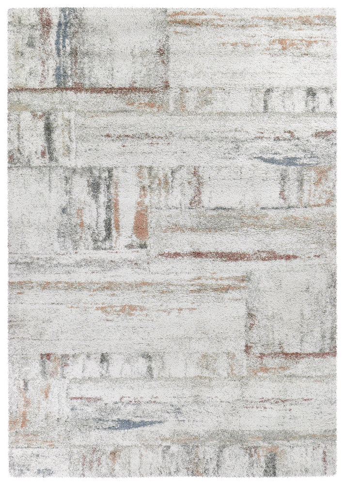 Alpha04 Rug Alpha Shaggy Damask In White Rug – Cheapest Rugs Online