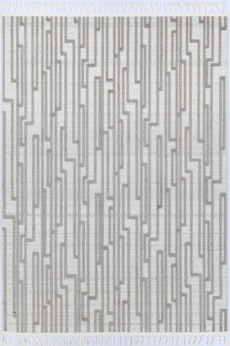 Nefeli Matrix in Cream and Grey Rug