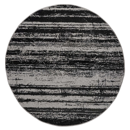 Adore Abstract Grey Round Rug