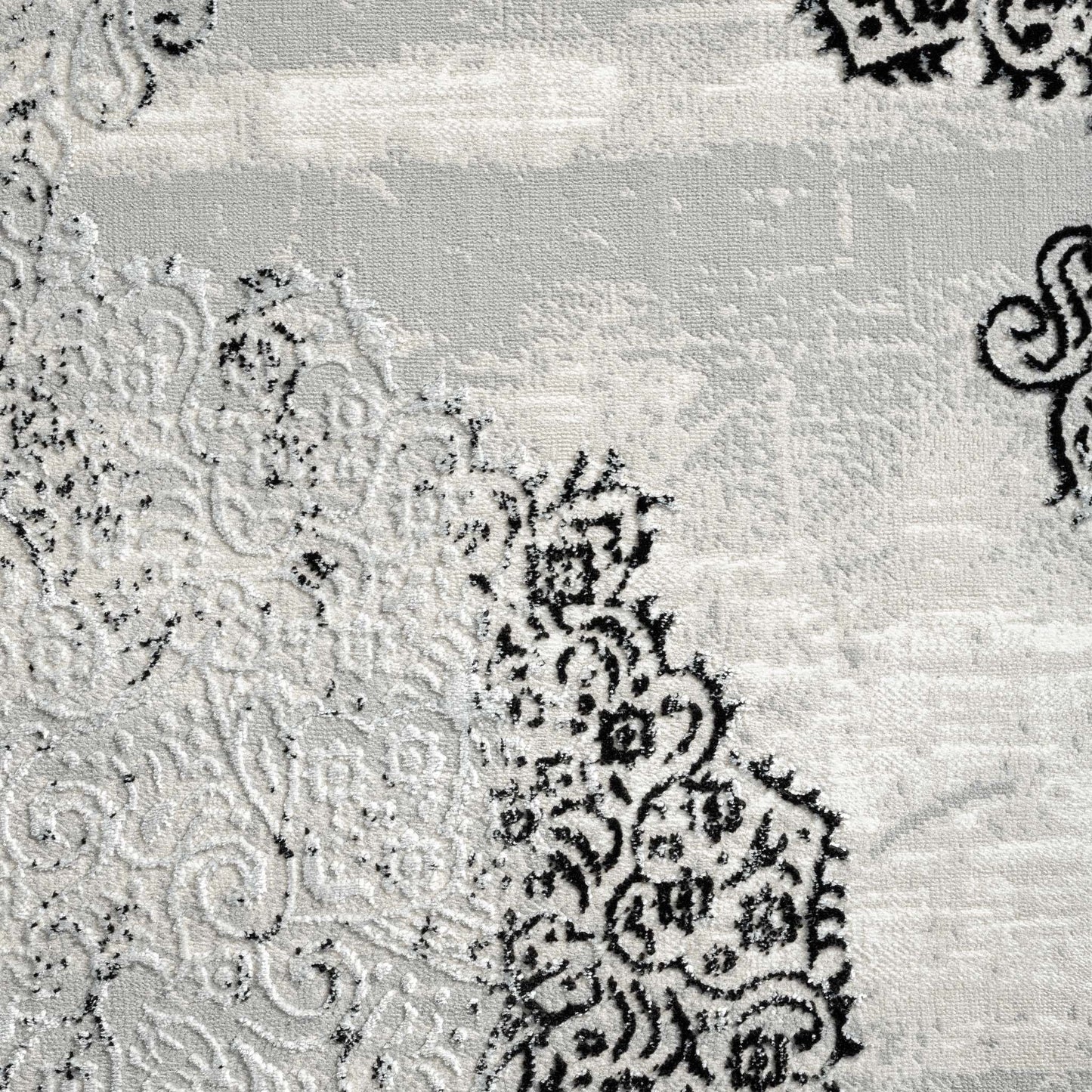 Amore Medallion in Black : Runner Rug