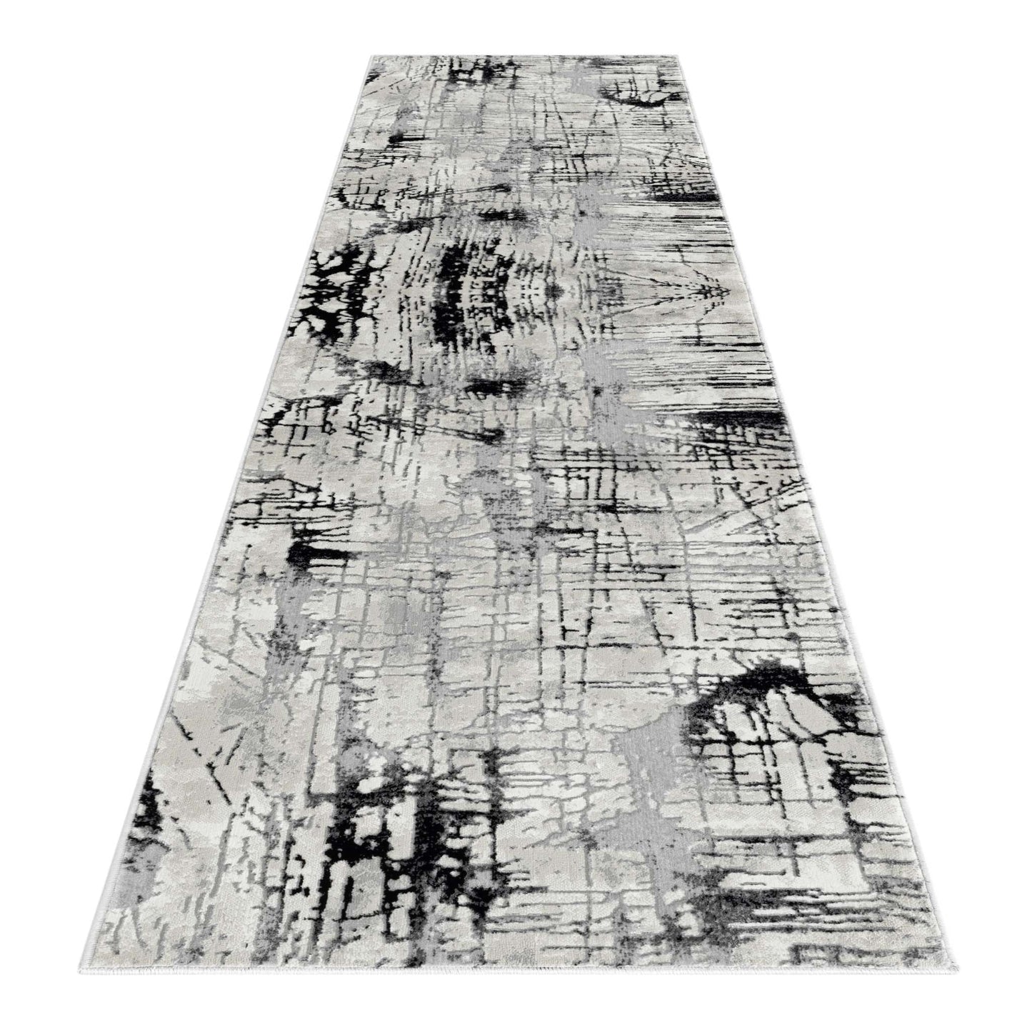 Amore Abstract in Black : Runner Rug