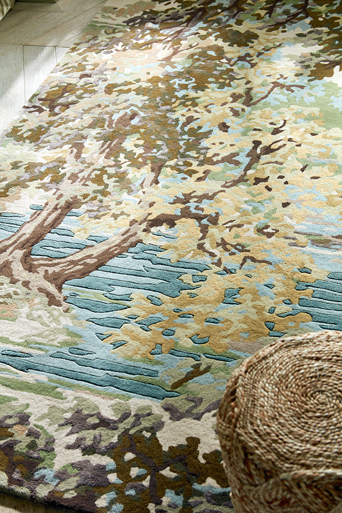 Sanderson Ancient Canopy Fawn/Olive Green 146701 Rug