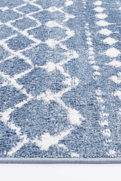 Fjord Repeats In Blue & White Rug