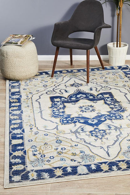 Babylon in Ivory and Navy Rug