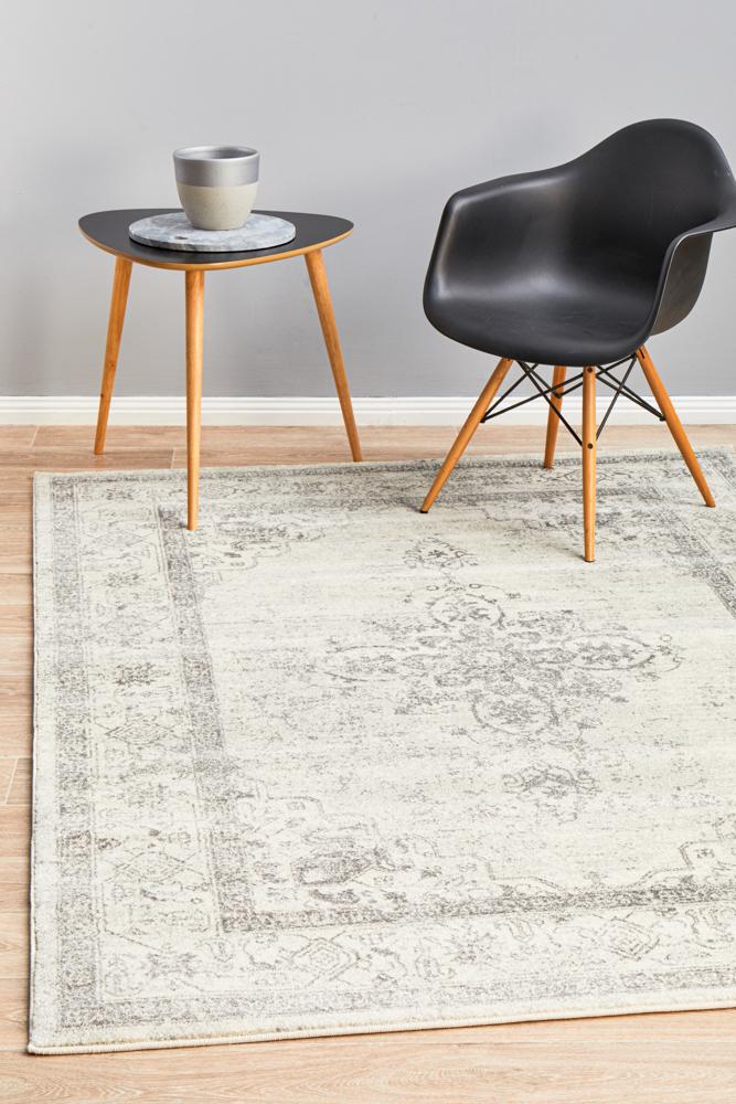Century In Ivory & Silver Rug