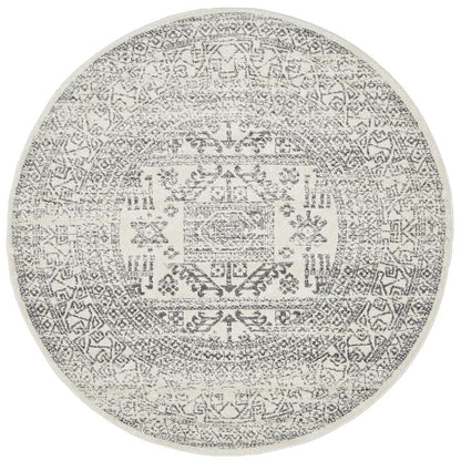 Chrome Ava in Silver : Round Rug