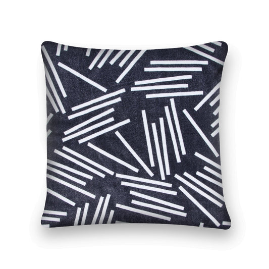 'Geometric Zen' 100% Cotton Velvet Cushion Cover