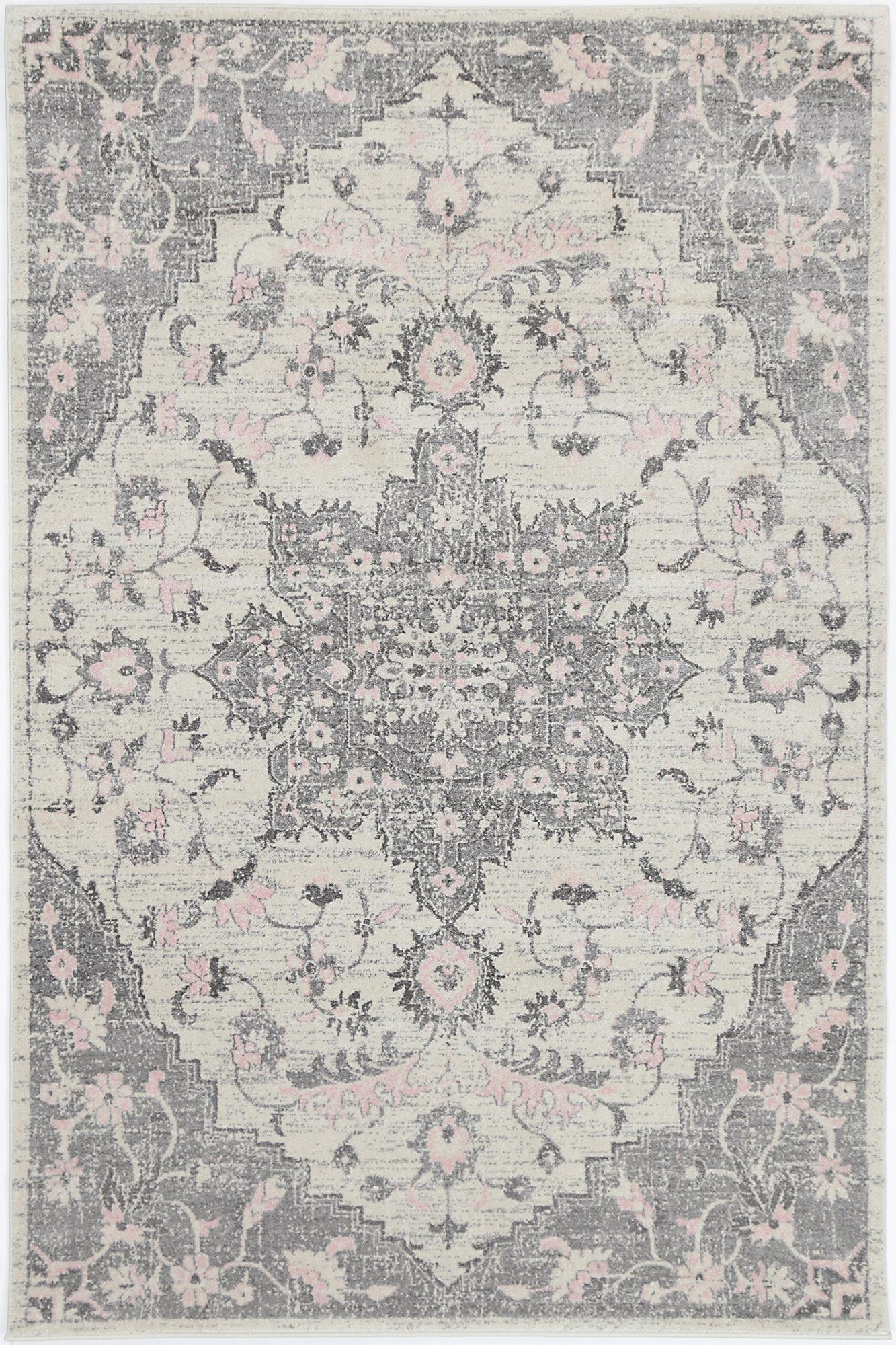 Delicate Madeleine In Grey & Ivory Rug