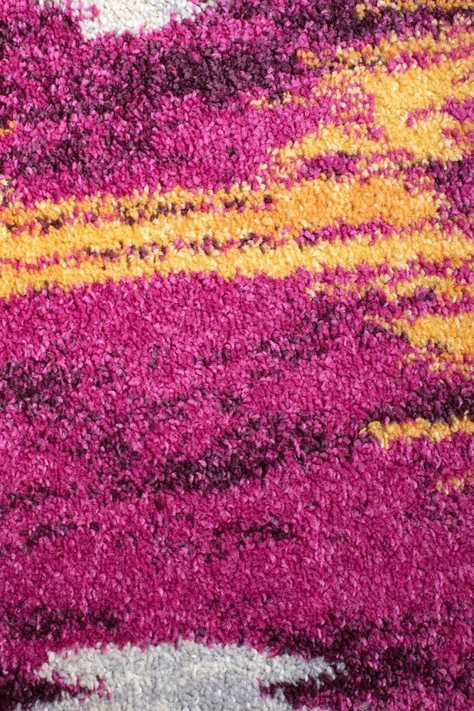 Aubergine Dimensions in Multi Coloured Rug