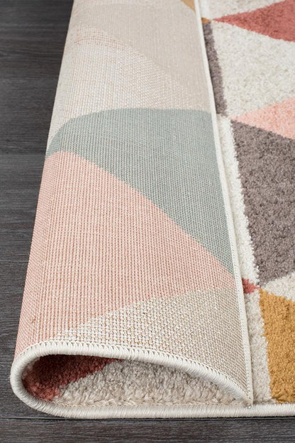 Dimensions in Triangle Blush : Runner Rug