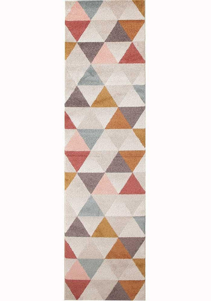 Dimensions in Triangle Blush : Runner Rug