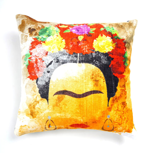 Artistic Bohemia 100% Cotton Velvet Multicoloured In Cushion Cover