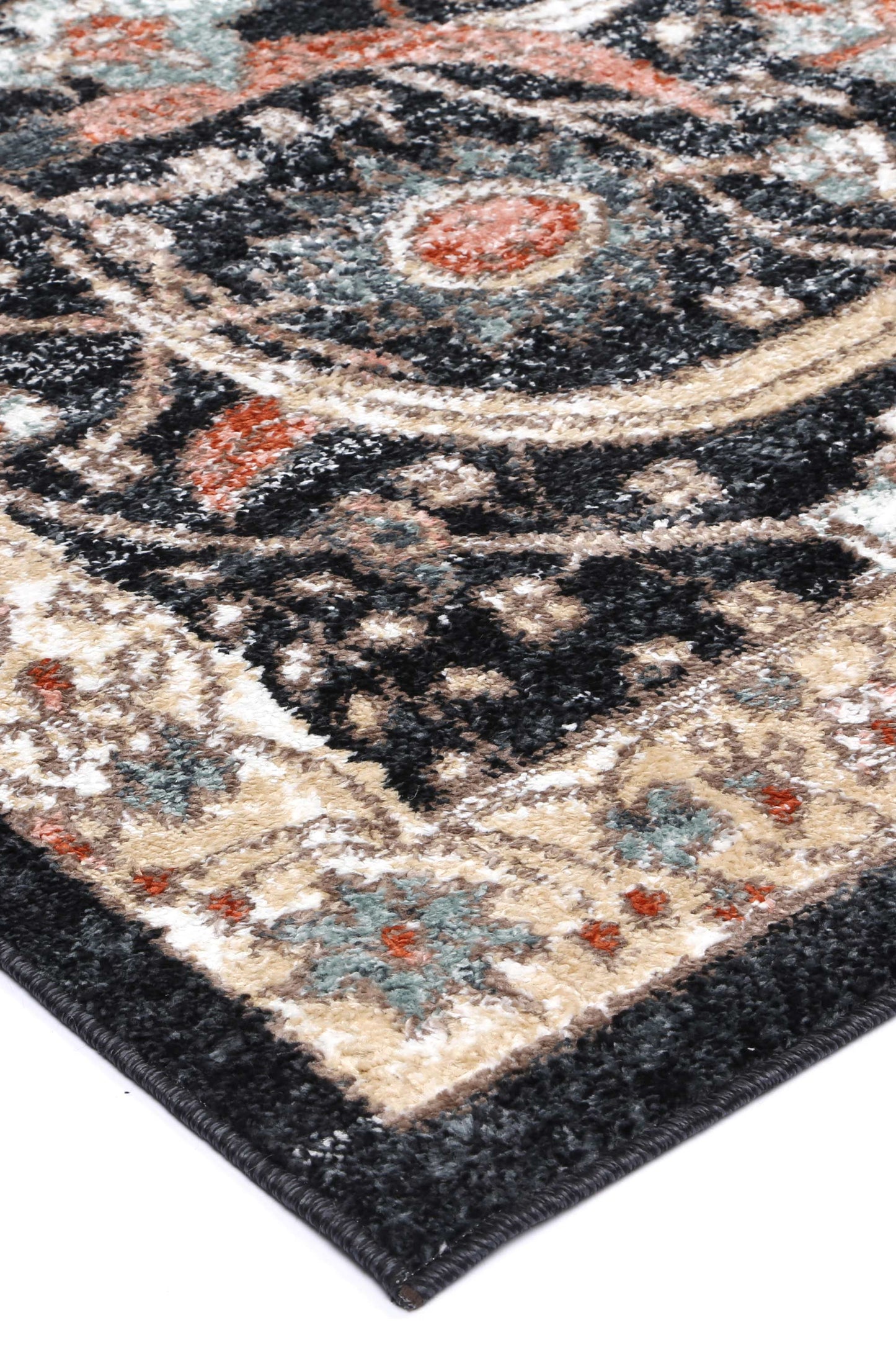 Estate Traditional Rug In Charcoal & Cream