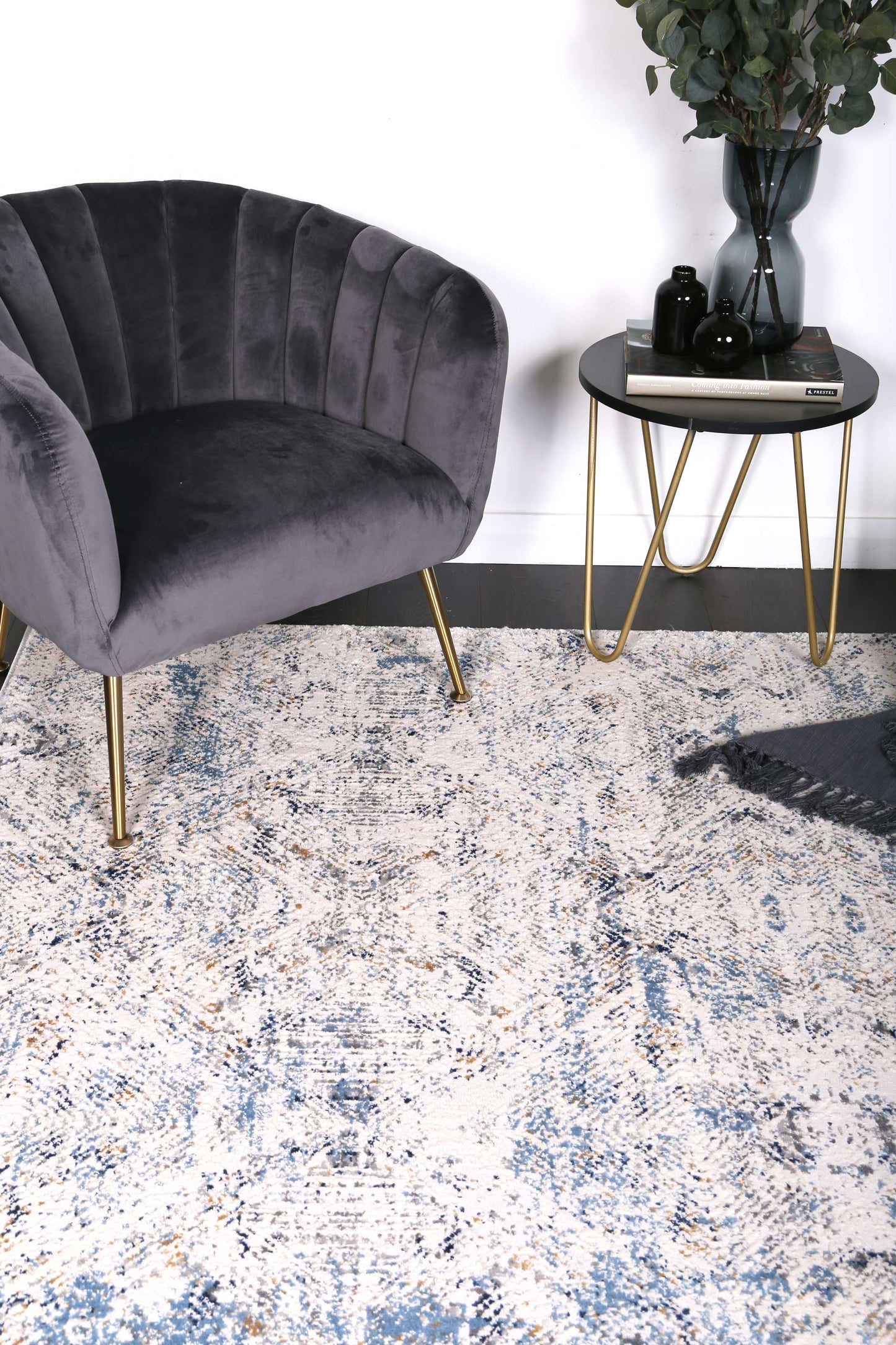 Artistry Piet Contemporary In Blue Rug