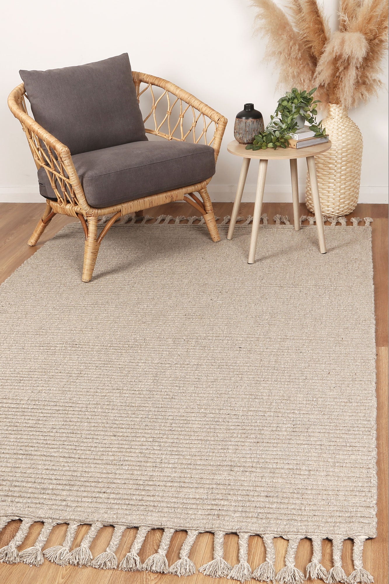Goa Textured Wool Blend In Ivory Rug