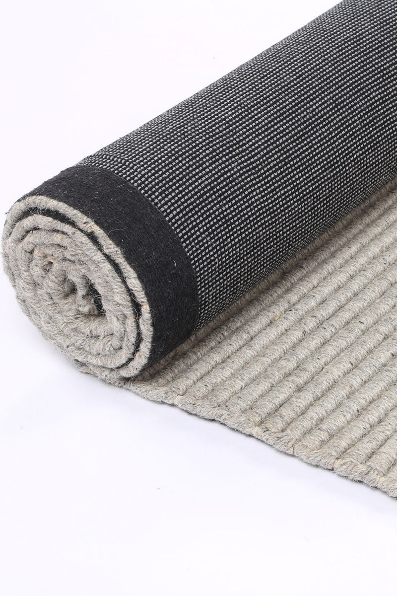 Goa Textured Wool Blend In Grey Rug