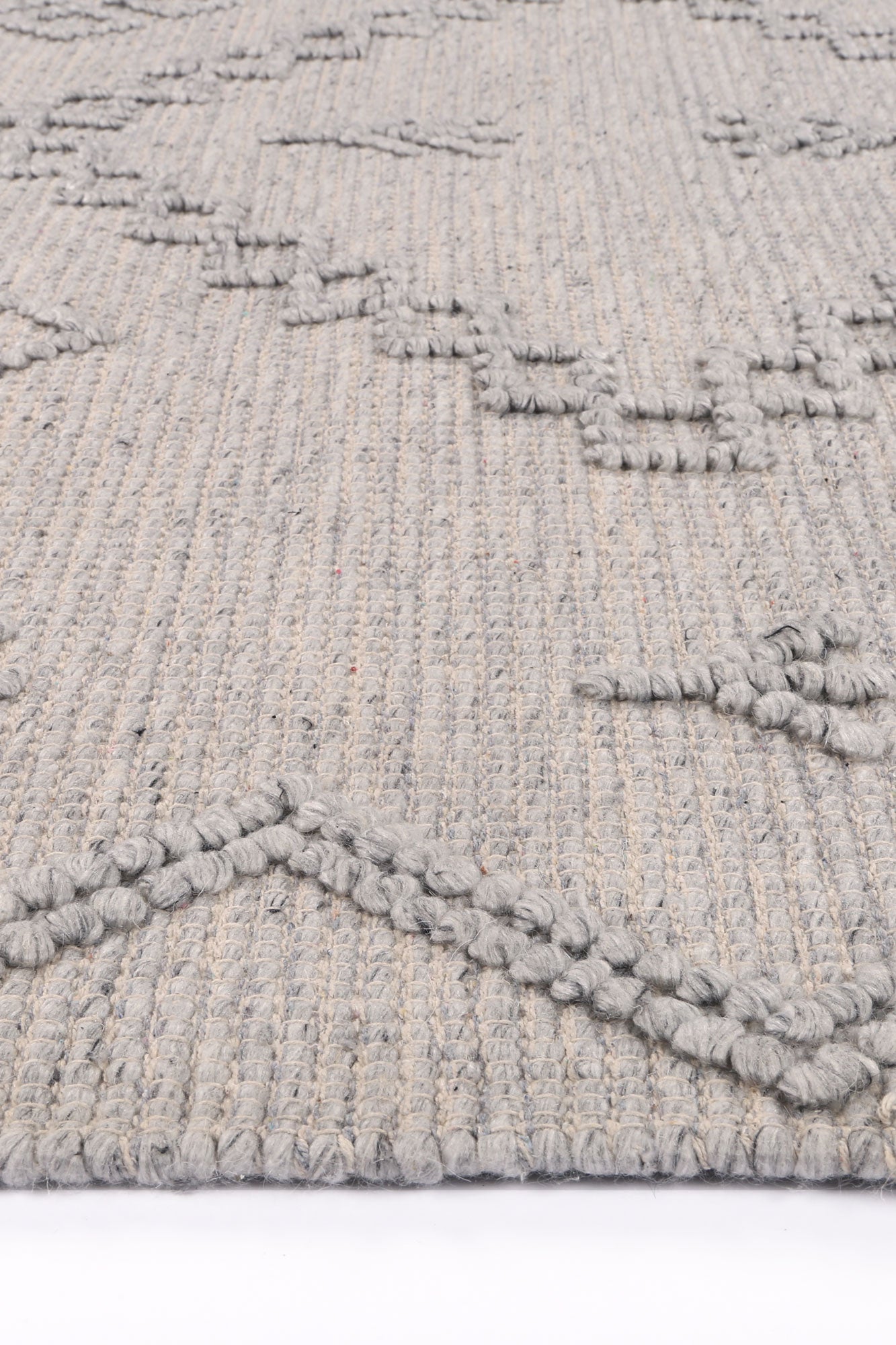 Goa Aztec Wool Blend In Grey Rug