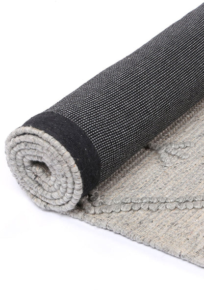 Goa Aztec Wool Blend In Grey Rug