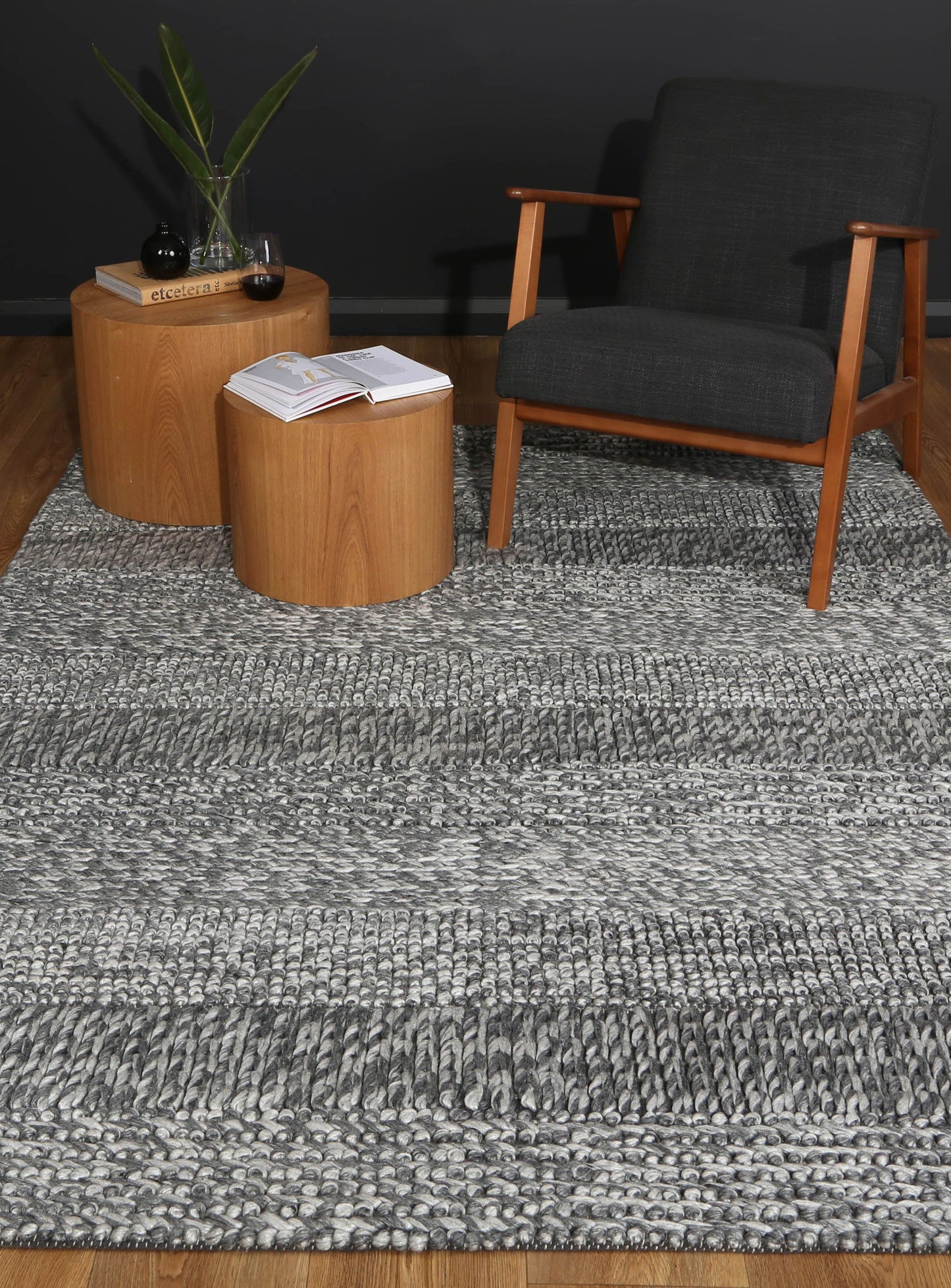 Harlow Grace Blend In Charcoal Rug