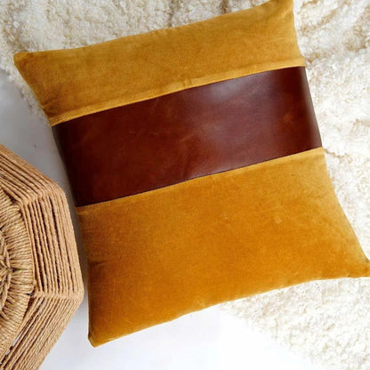 Genuine Leather Cushion Cover Pillow Cover Leather Pillow Leather Cushion Vintage Leather Tan Pillow Cover