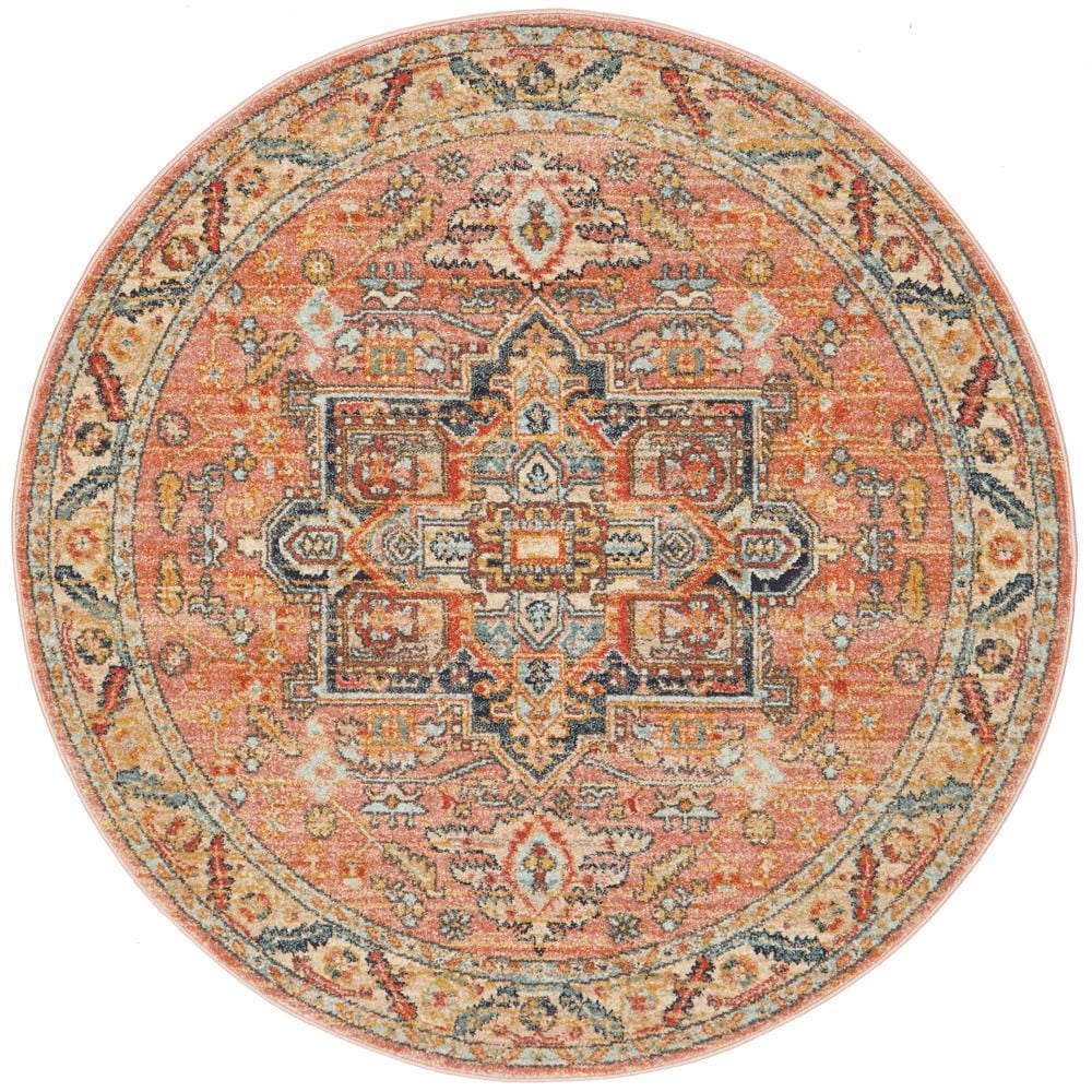 Round Legacy In Rust Rug