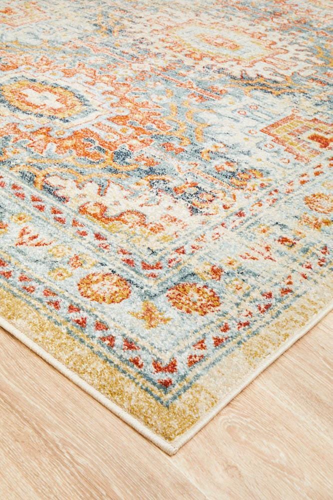 Legacy in Blue and Multi Coloured Rug