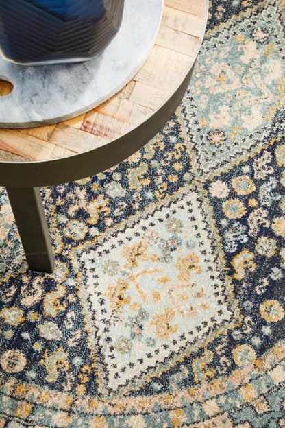Round Legacy Rug In Dusty Navy