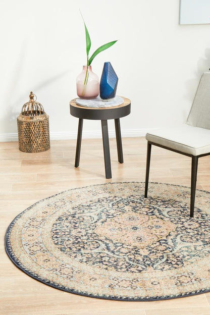 Round Legacy Rug In Midnight