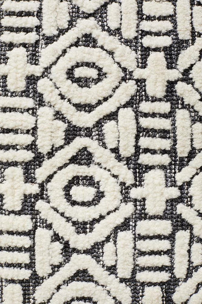 Levi Dark with Ivory - Cheapest Rugs Online