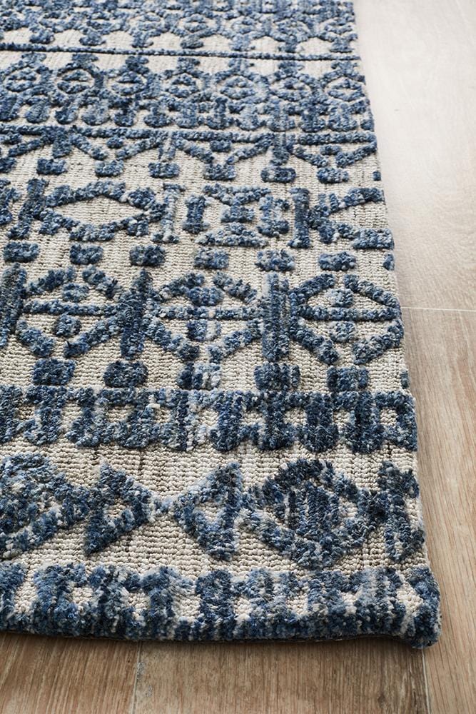 Levi in Charcoal & Dark Navy - Cheapest Rugs Online