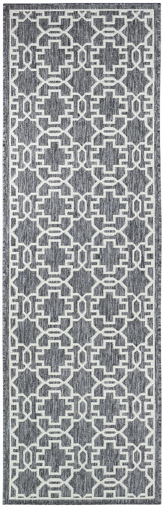 Alaska 208 in Grey & Cream : Runner Rug