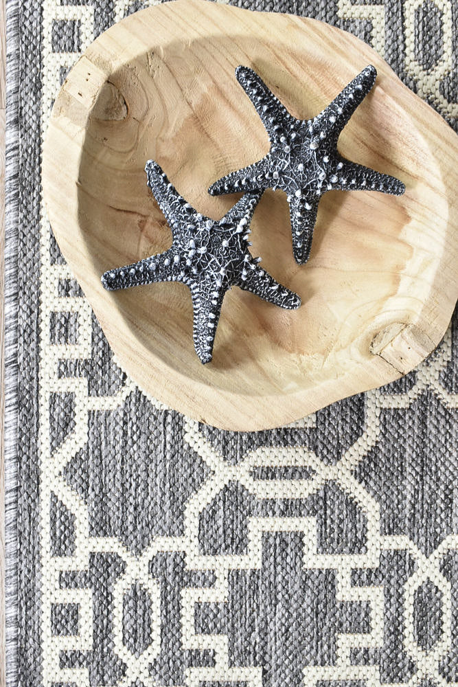 Alaska 208 in Grey & Cream : Runner Rug