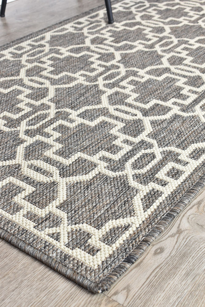Alaska 208 in Brown & Cream : Runner Rug