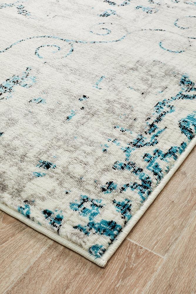 Giselle Transitional Rug Blue Grey - Cheapest Rugs Online