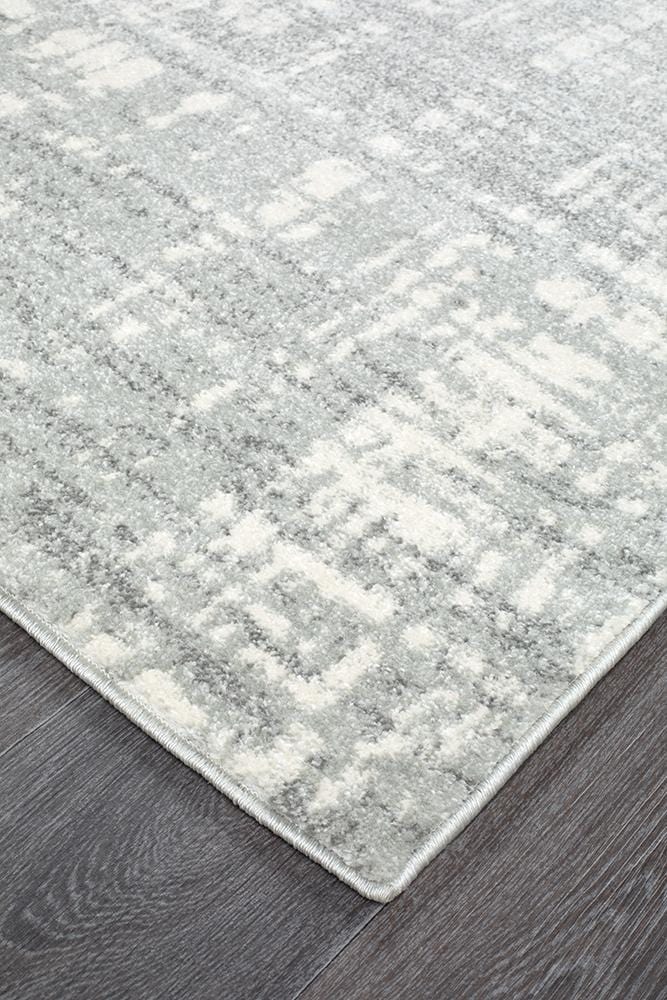 Silver Mirage Abstract Rug