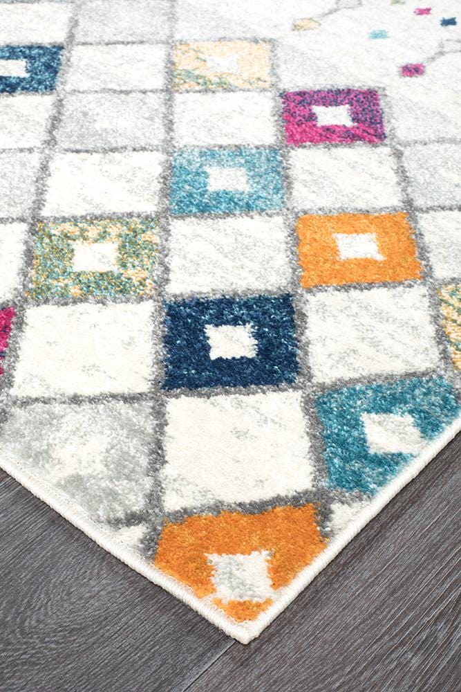 Mirage White & Multi Runner Rug