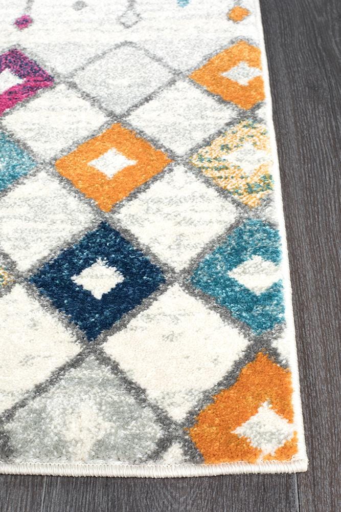 Mirage White & Multi Runner Rug
