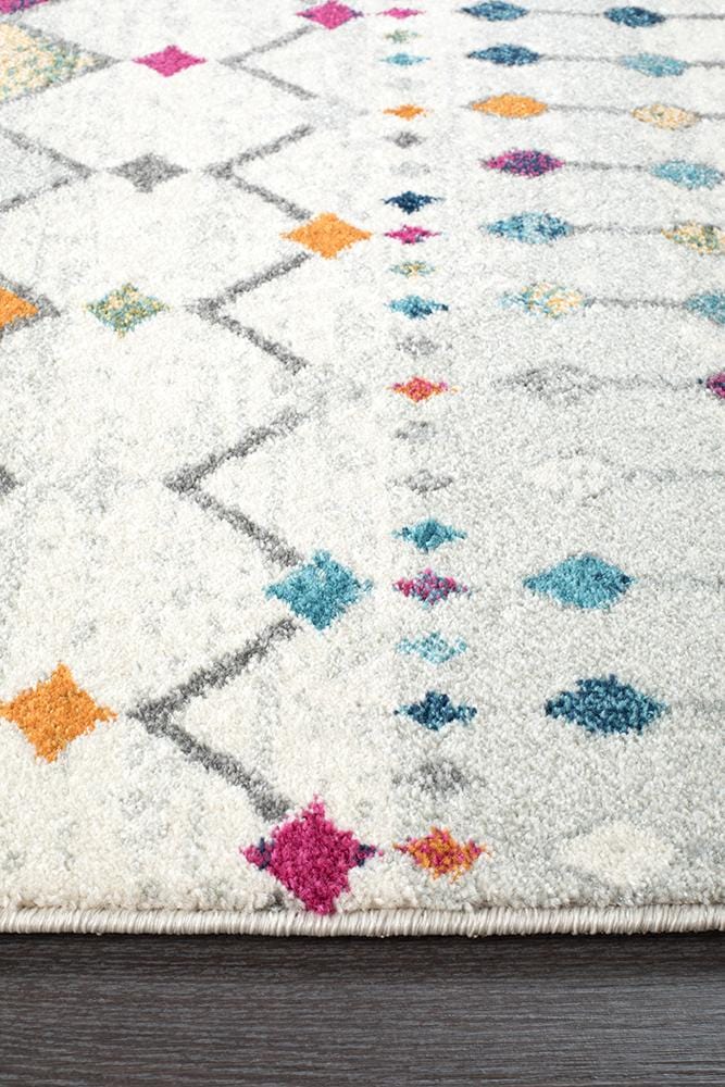Mirage White & Multi Runner Rug