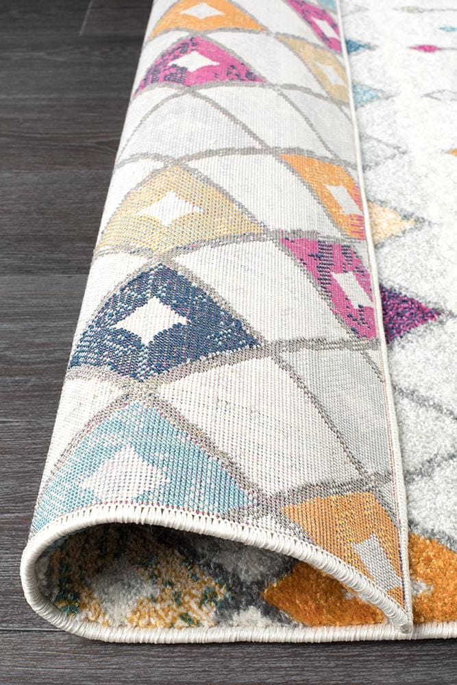 Mirage White & Multi Runner Rug