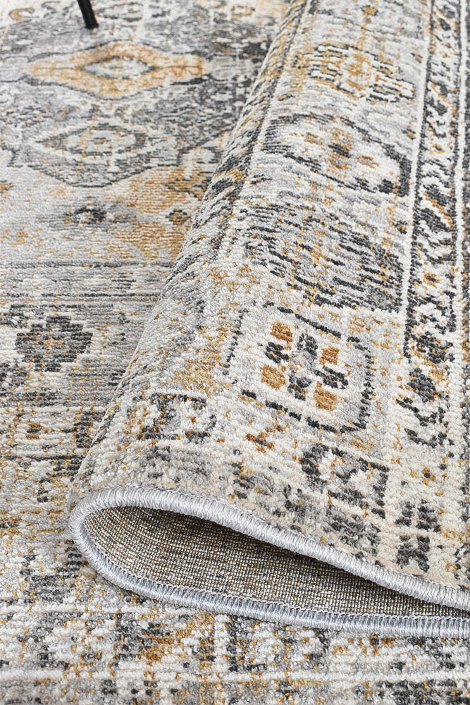 Menara 320 in Grey & Mustard Rug