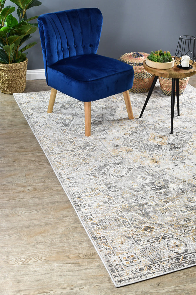 Menara 320 in Grey & Mustard Rug