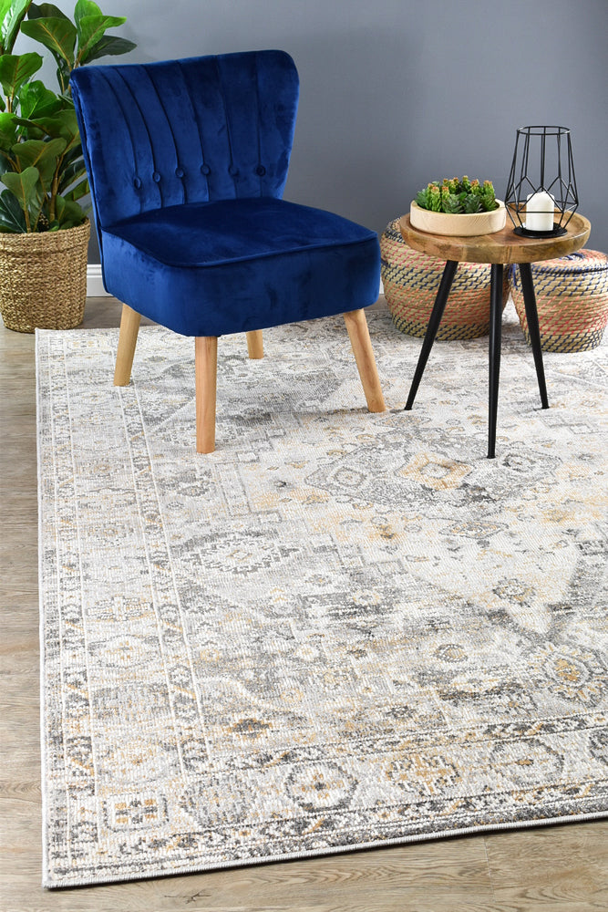 Menara 320 in Grey & Mustard Rug