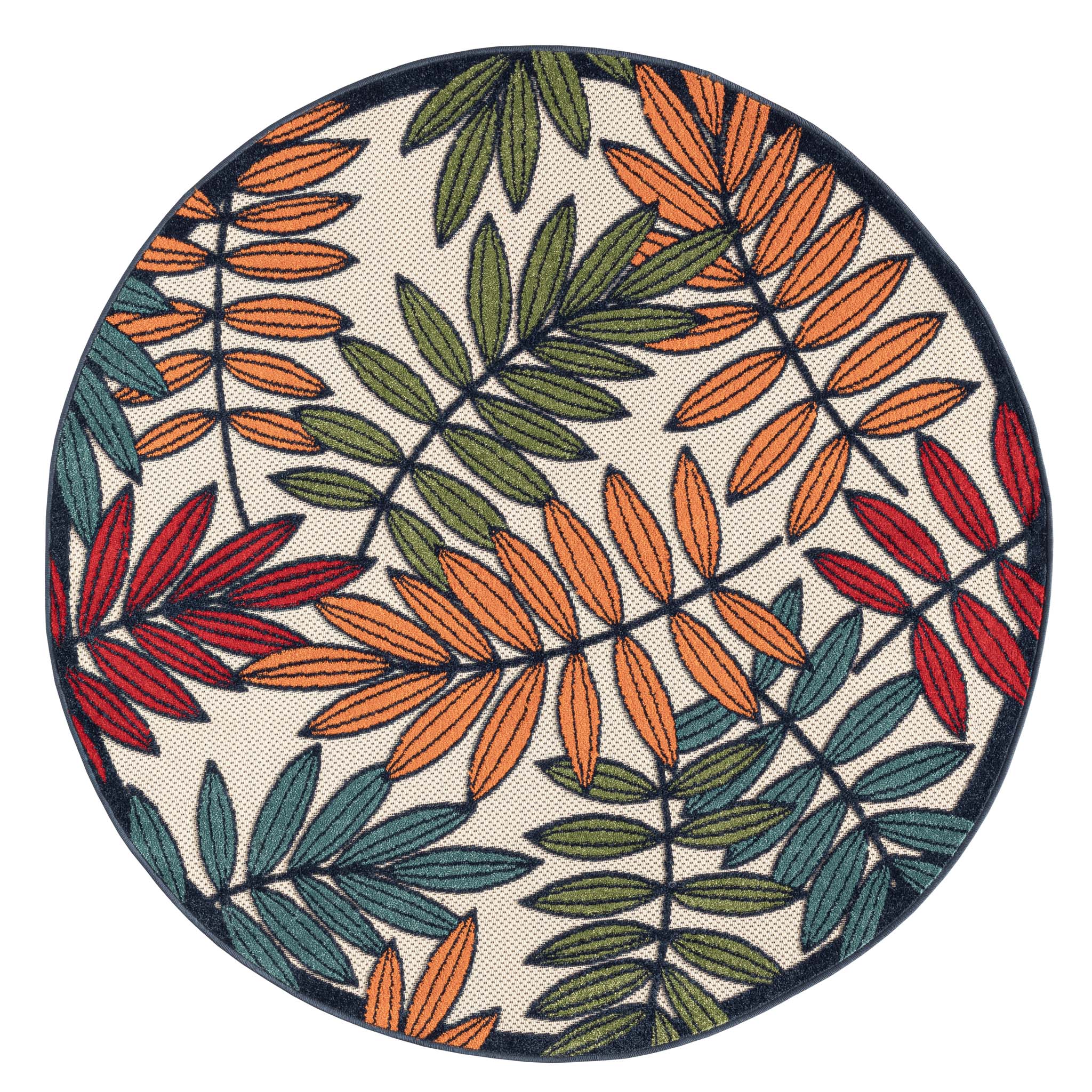 Multi Round Rug Monaco 1211 in Multi : Round Rug – Cheapest Rugs Online