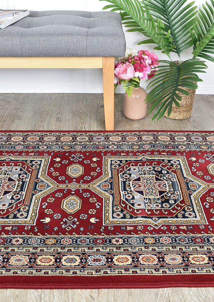 Charter 57149-1454 Medallion In Red Rug