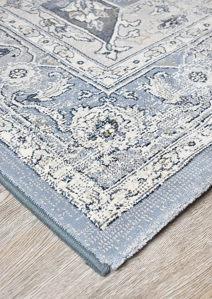 Charter 57128-4696 Traditional In Blue & White Rug