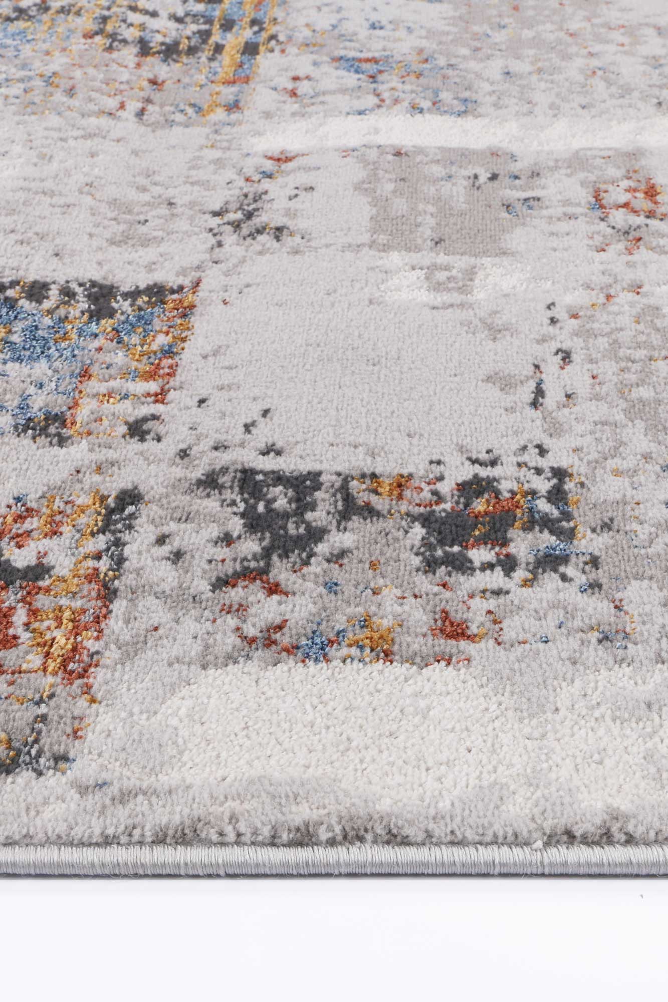 Malo Herman Abstract In Grey & Multicolour Rug