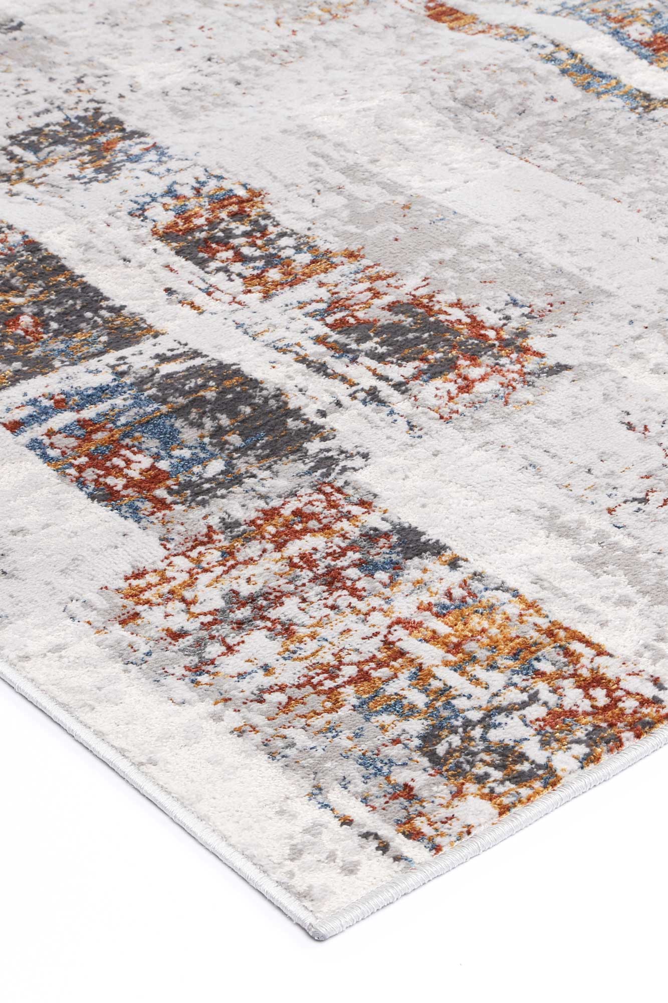 Malo Herman Abstract In Grey & Multicolour Rug
