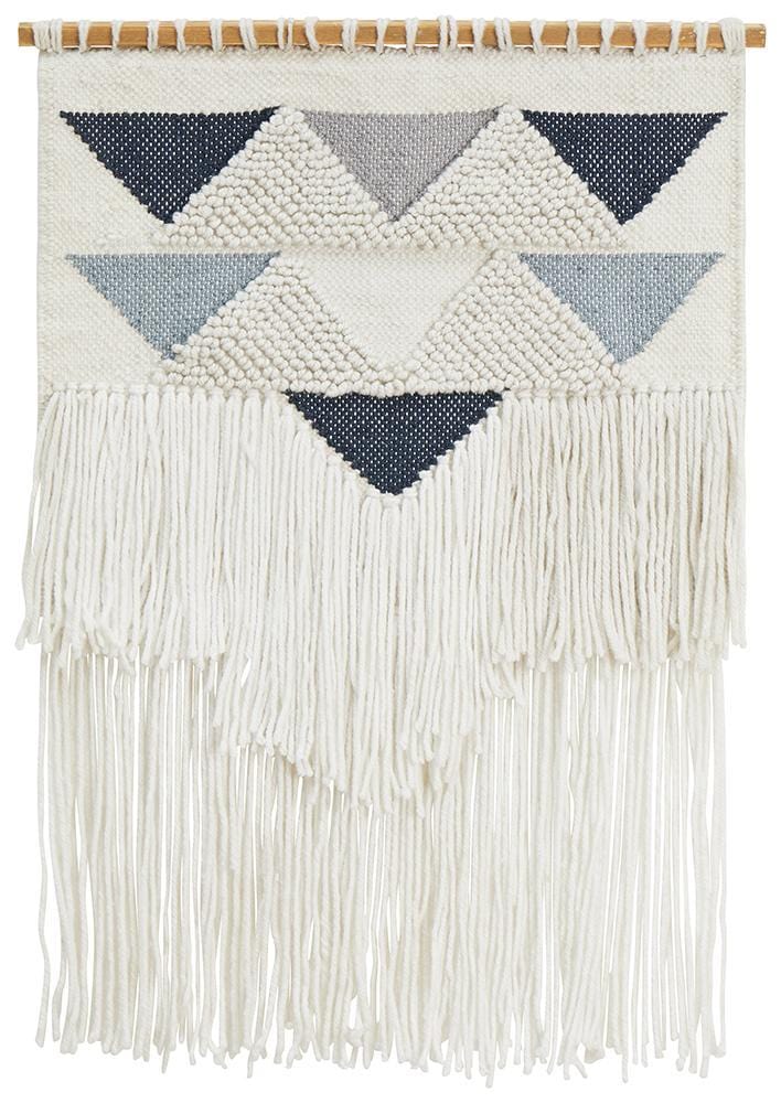 Hand Crafted Wall Hanging in Blue : 34 Rug