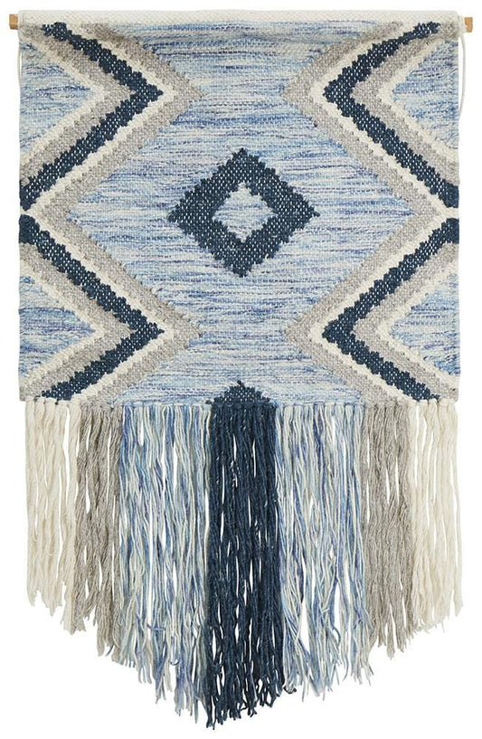 Hand Crafted Wall Hanging in Blue : 39 Rug